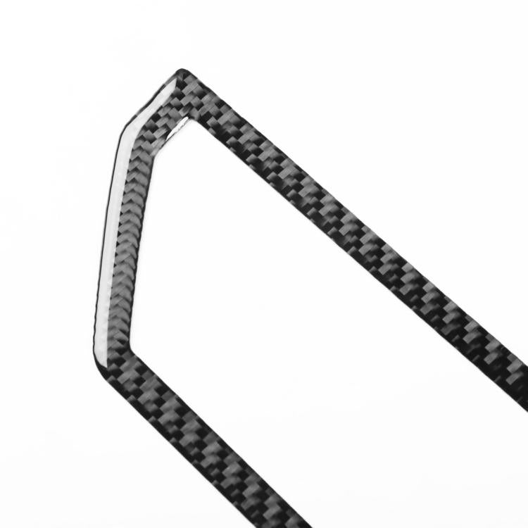 Carbon-fiber style air outlet trim sticker strip with black textured surface