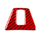 Red carbon-fiber trunk switch decoration sticker with rectangular center cutout