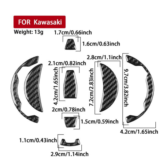 For 2024-2025 Kawasaki Z650 8pcs /Set Fuel Tank Cap Stickers