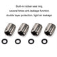 Metal anti-theft tire valve caps with rubber seal rings, set of 4