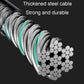 Thick steel cable bundle for a combination bike lock