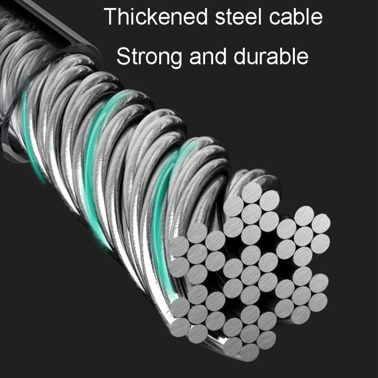 Thick steel cable bundle for a combination bike lock