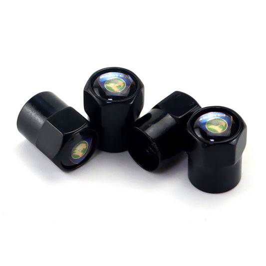 4pcs /Set Car Labeled Metal Tire Valve Caps Automobile Universal Modified Valve Covers, Car Labeled