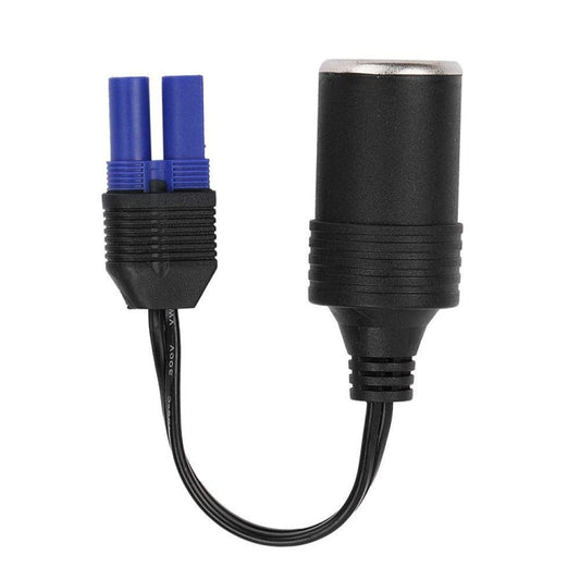 Black and blue EC5 adapter head with two prongs on an attached cable