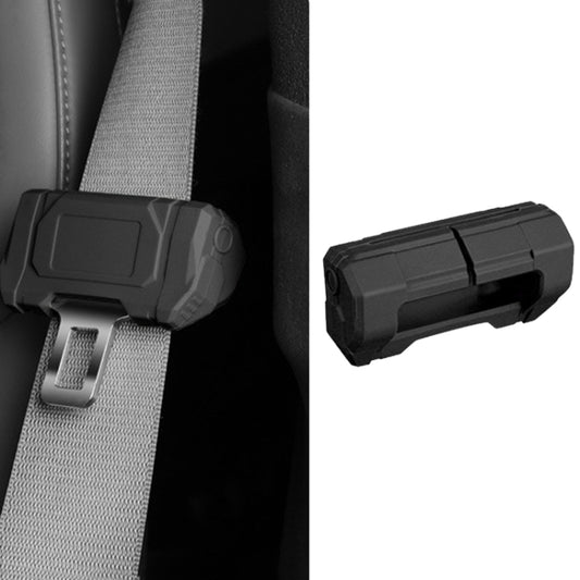 Car seatbelt buckle protective cover, black silicone clip on belt buckle