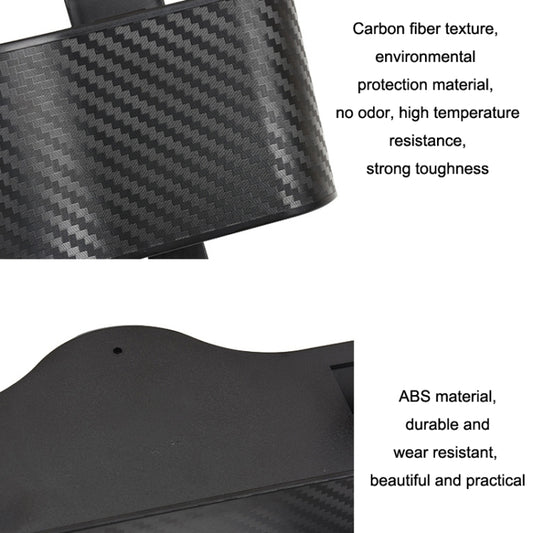 Carbon-fiber patterned storage box corner with black ABS base
