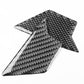 Black carbon-fiber door inner bowl sticker pair with woven texture