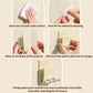 Adhesive wall-mounted toothbrush cup holder with cream slots and chrome hooks.