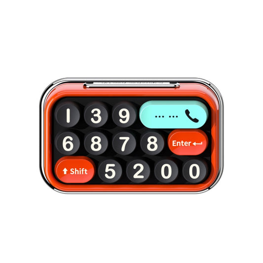Car temporary parking number plate keypad with orange frame and black number buttons