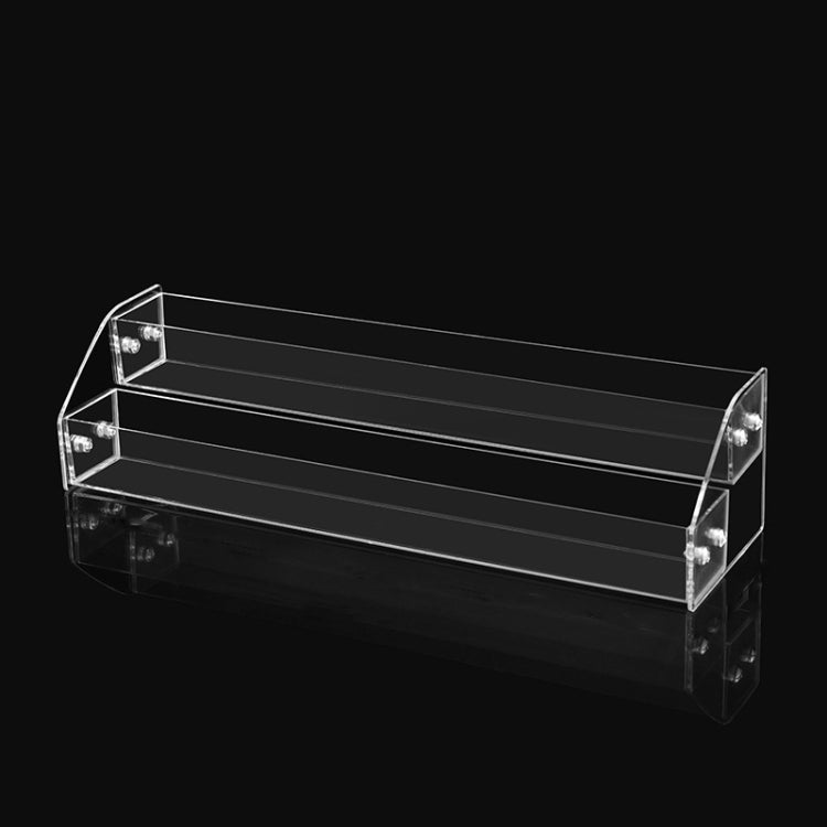 Transparent acrylic nail polish display rack, 2-tier ladder stand