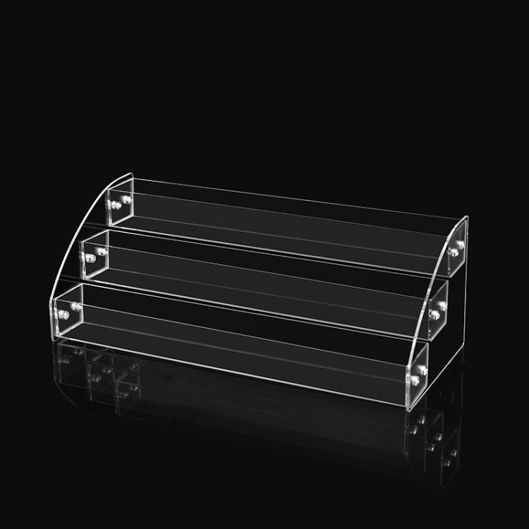 Transparent acrylic nail polish display rack, 3-tier ladder stand
