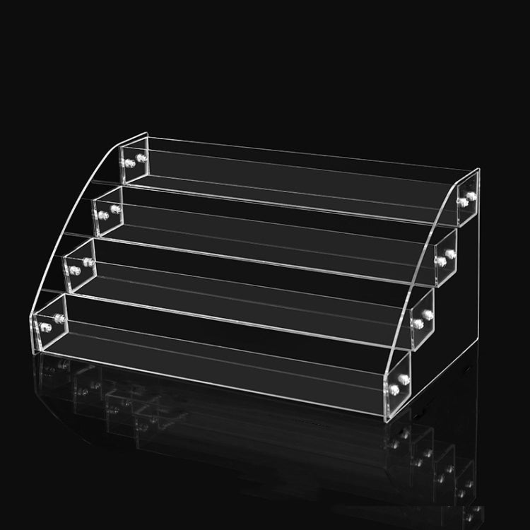 Transparent acrylic nail polish display rack, 4-tier ladder stand