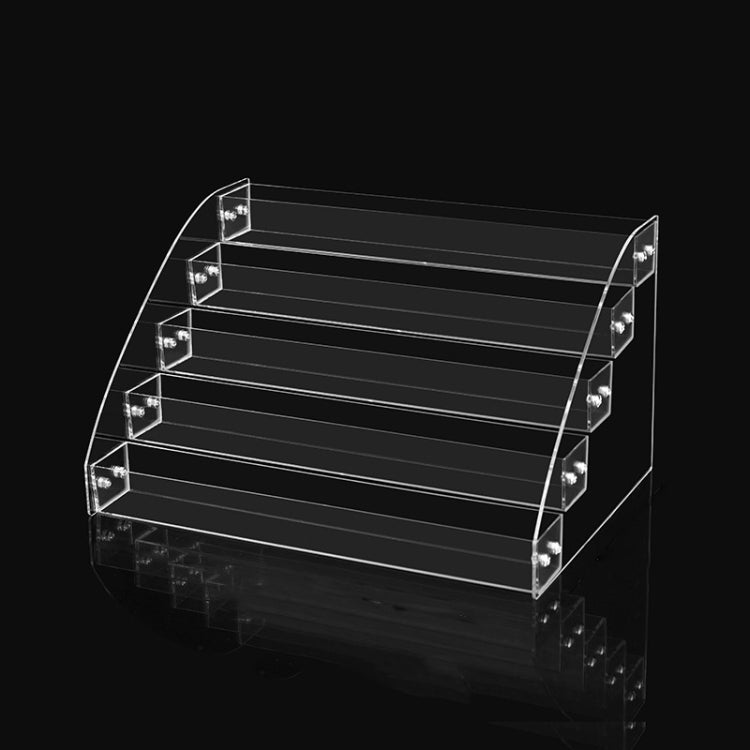 Transparent acrylic nail polish display rack, 5-tier ladder stand