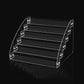 Transparent acrylic nail polish display rack, 6-tier ladder stand
