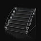 Transparent acrylic nail polish display rack, 7-tier ladder stand