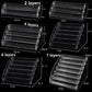 Transparent acrylic nail polish rack size chart for 2,4,6,7 layers