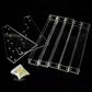 Transparent acrylic ladder rack with screw hardware and supports