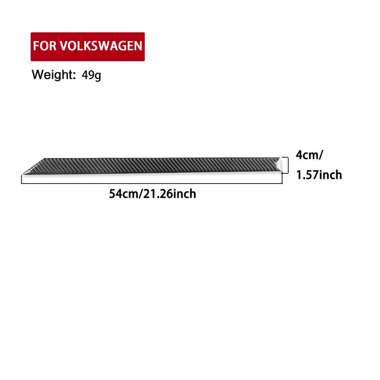 Black carbon-fiber style trim sticker strip, 54cm long, 4cm wide.