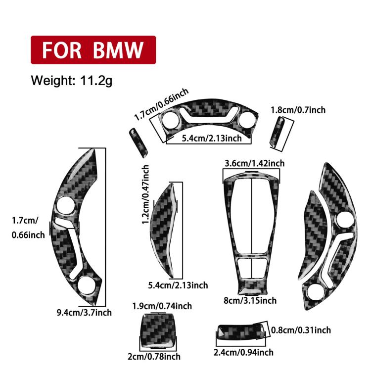 Fuel tank cap sticker size guide diagram with measurements for BMW