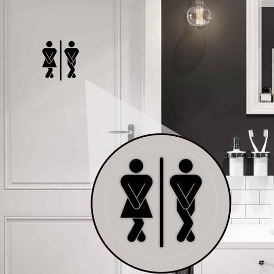 Men Women Sanitary Door Sticker Matte Material Waterproof Oilproof PVC Sticker, Men Women