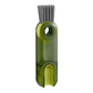 Green U-shaped cup lid cleaning brush with stiff bristles and curved inner head
