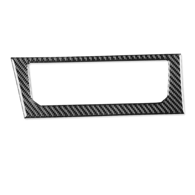 Black carbon fiber dash trim sticker for central AC control panel bezel