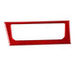 Red carbon fiber dash trim sticker for central AC control panel bezel