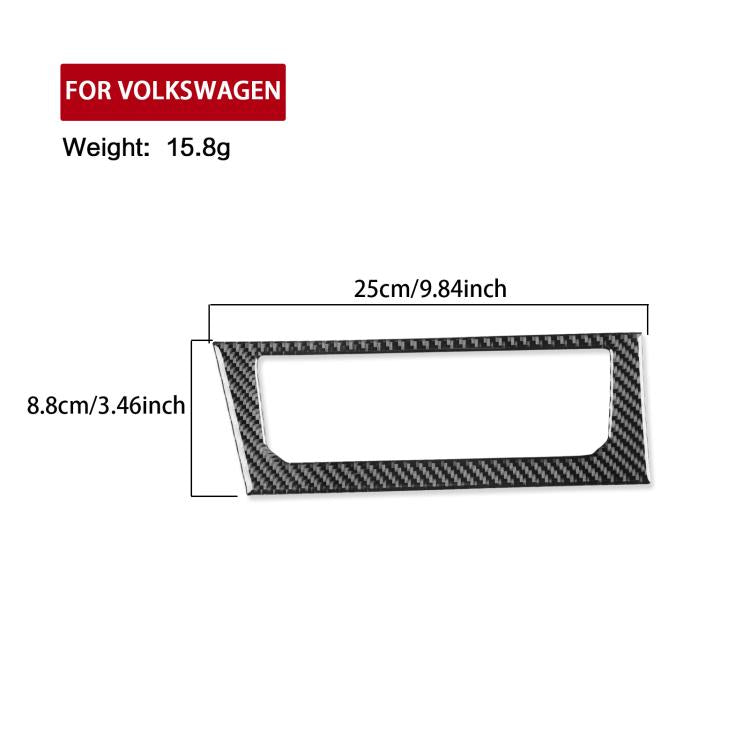 Carbon fiber center console AC control bezel sticker frame