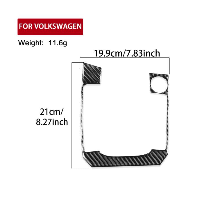 Black carbon-fiber style gear panel sticker with shifter cutout opening