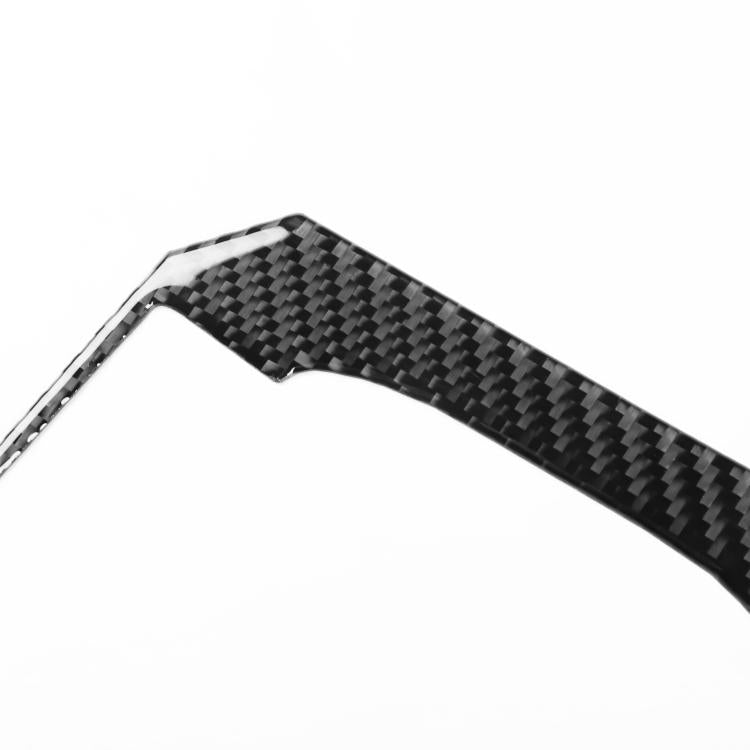Black carbon-fiber style curved trim piece for gear panel sticker