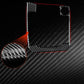 Black carbon-fiber gear panel sticker with shifter cutout and textured detail