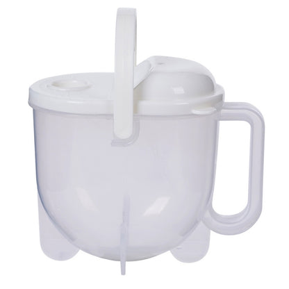 Plastic rice washing sieve with removable cover and side pour handle