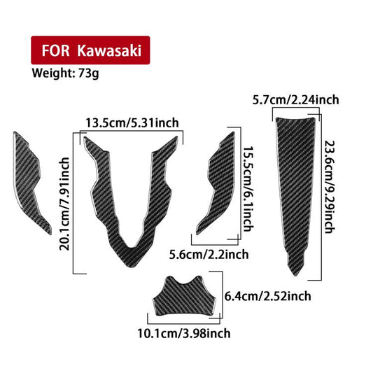 For 2024-2025 Kawasaki Z650 5pcs /Set Fuel Tank Cap Stickers