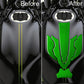 Fuel tank cap sticker set before-and-after view featuring green decals on fuel tank