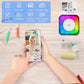 Portable mini Bluetooth inkless printer with RGB light and smartphone printing output