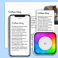 Portable mini Bluetooth inkless printer with RGB light and printed label sheets