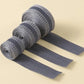 Iron-on pant leg tape stickers, dark gray woven stripe rolls with two long strips