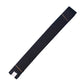 Black taekwondo belt sash with tan border seam and folded end