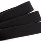 Black taekwondo waist belt, flat woven stripe view