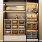 Stackable Transparent Storage Box Magnetic Suction Bookcase Handbag Display Rack, No Partitions, Single Partition, Double Partition, Three Partitions, Side Opening
