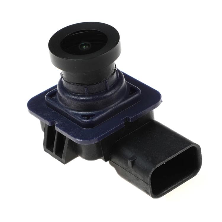 Reversing assist camera module with black lens and blue mounting frame