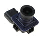Reversing assist camera module with black round lens and side mounting tabs