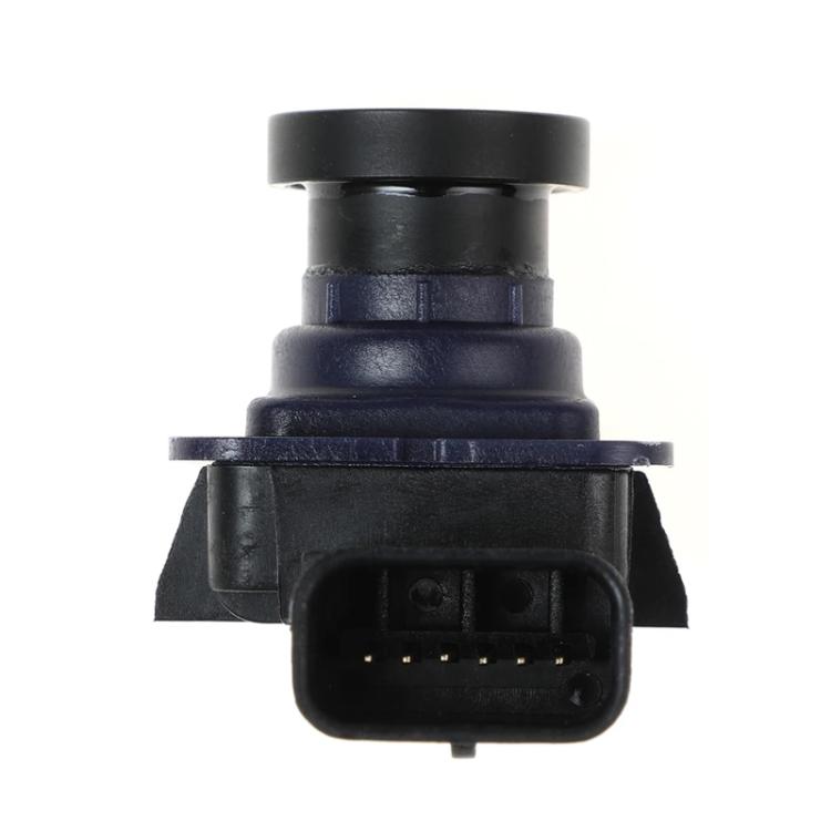 Reversing assist camera with bottom connector housing and pin terminals