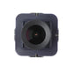 Square reversing camera lens module with dark housing and central glass