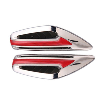Car fender blade LED side marker lights (2-pack) with red lens accents and clear housing