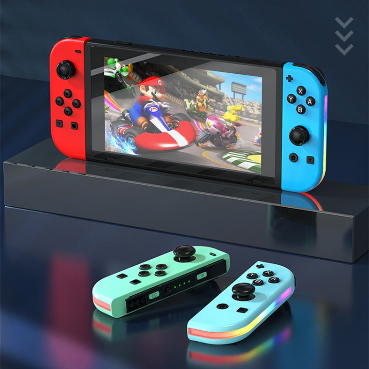 Left-right controllers in red and blue with colorful RGB accents.