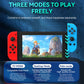 RGB Joy-Con set with red left and blue right handles and center display screen