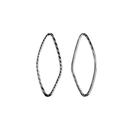 Pair of oval speaker sticker trim with black border, left-hand drive