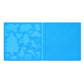 Blue double-sided silicone 3D drawing template mat with icons on one side, grid on other