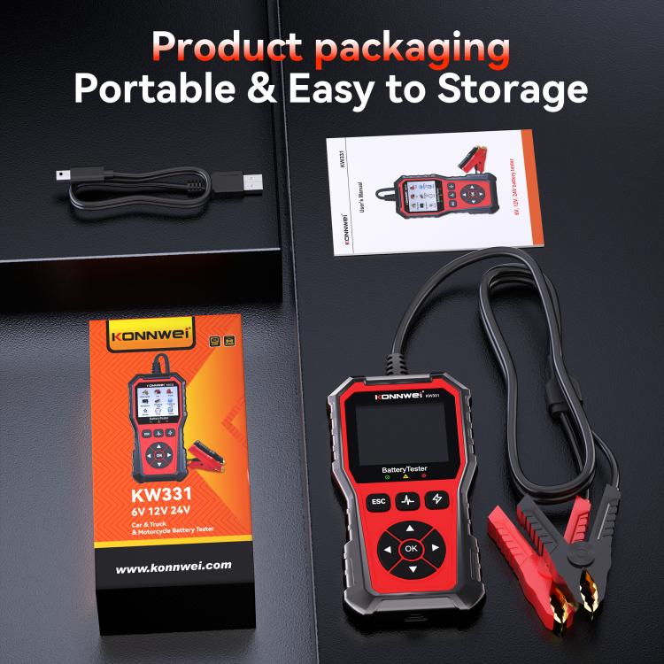 KONNWEI Automotive OBD2 Fault Diagnostic Tool Engine Code Reader 9 Languages, KW330